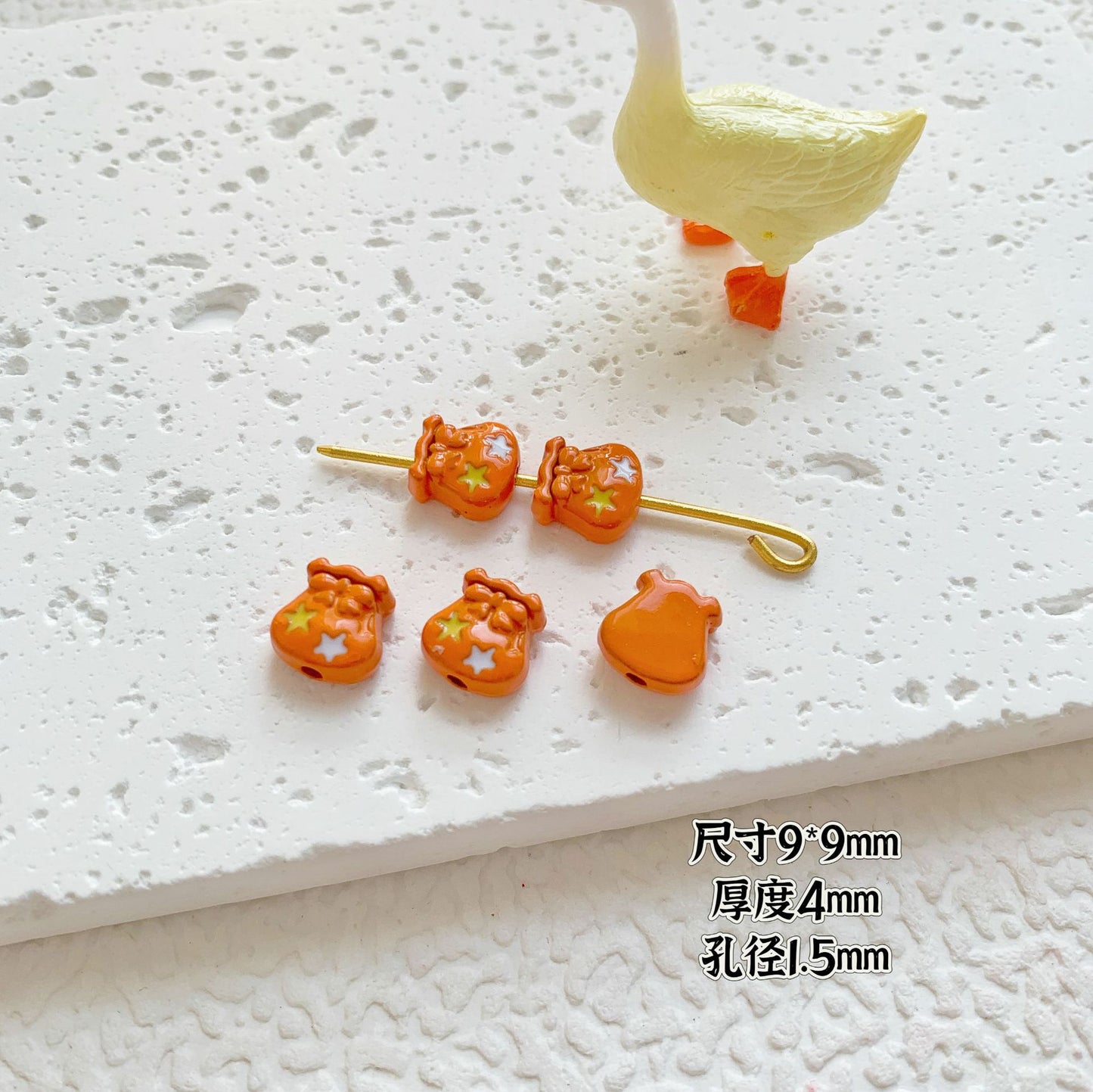 Round Metal Beads Baking Painted Smiling Chocolate Series 20pcs 20