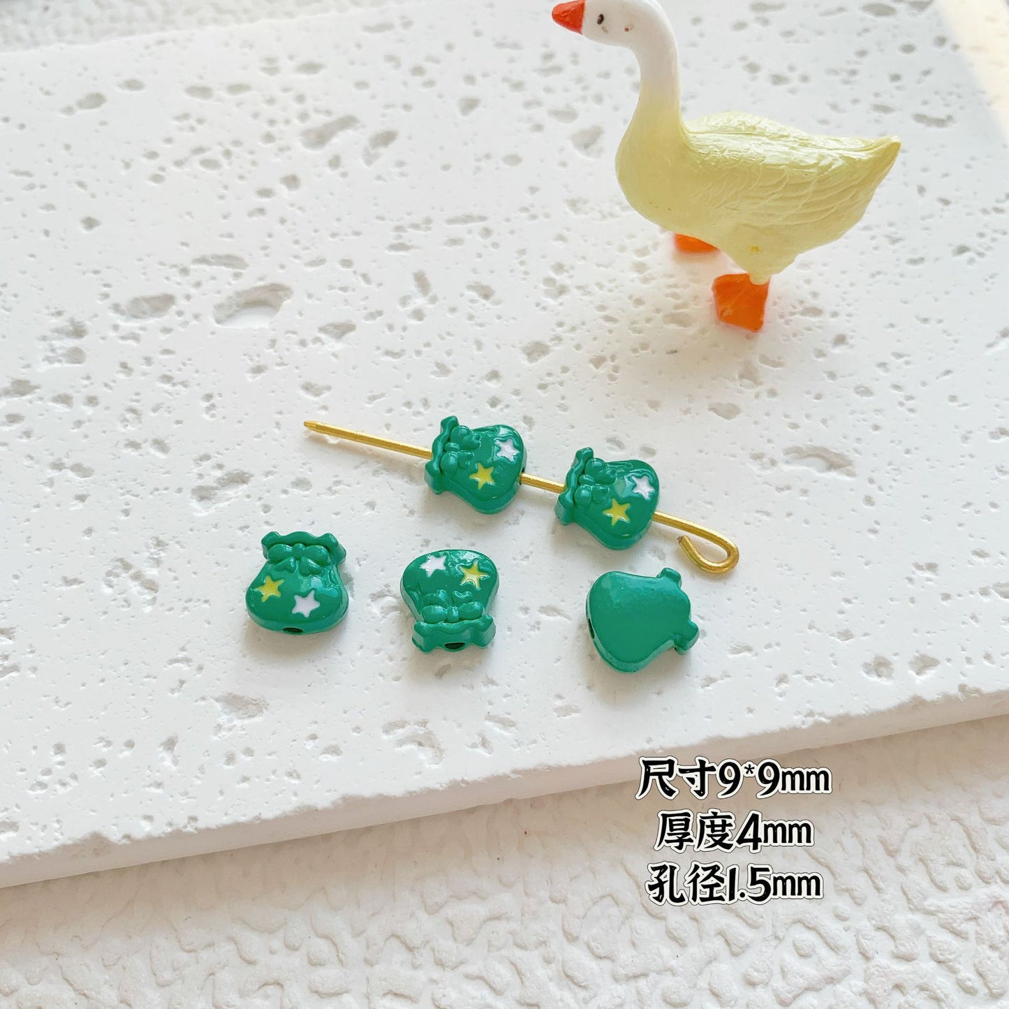Round Metal Beads Baking Painted Smiling Chocolate Series 20pcs 26