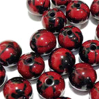 Leopard Dotted Resin Beads 10/12/16mm Glossy Mixed Colors 100pcs 5