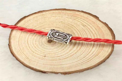 Tube Metal Beads Viking Note Patterned Silver Tone 100pcs 22