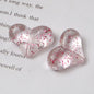 Transparent Glitter Powder Filled Heart Acrylic Beads 22mm 100pcs 6
