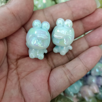 Glow Plating Cap Doll Acrylic Beads 20x30mm Pastel Colors 100pcs 4