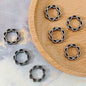 Filigree Flower Circle Metal Beads Frame 15mm Decorative 60pcs 5