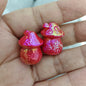 Glow In The Dark Mushroom Acrylic Beads 24mm Plated 50pcs 9