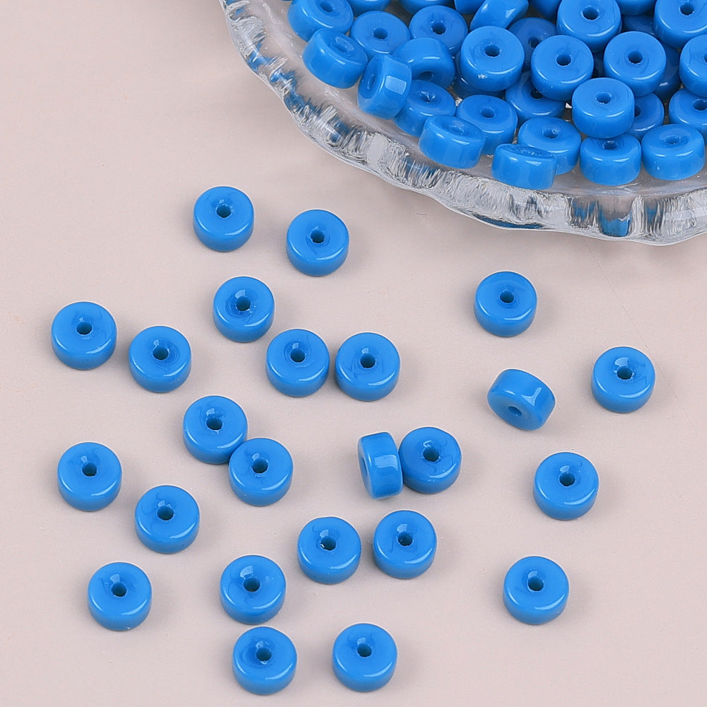 Glass Cylindrical Spacer Beads 6mm Mini 100pcs 22
