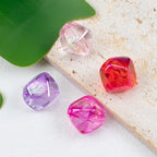 Transparent Rhombus Acrylic Beads 18mm AB Colored Plating 100pcs 2
