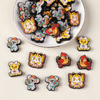 Silicone Focal Beads Cardinals Butterfly Smiling Face Set 20pcs 3