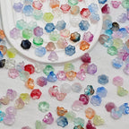 Campanula Flower Glass Beads 7x12mm Frosted Glossy Pastel 50pcs 4