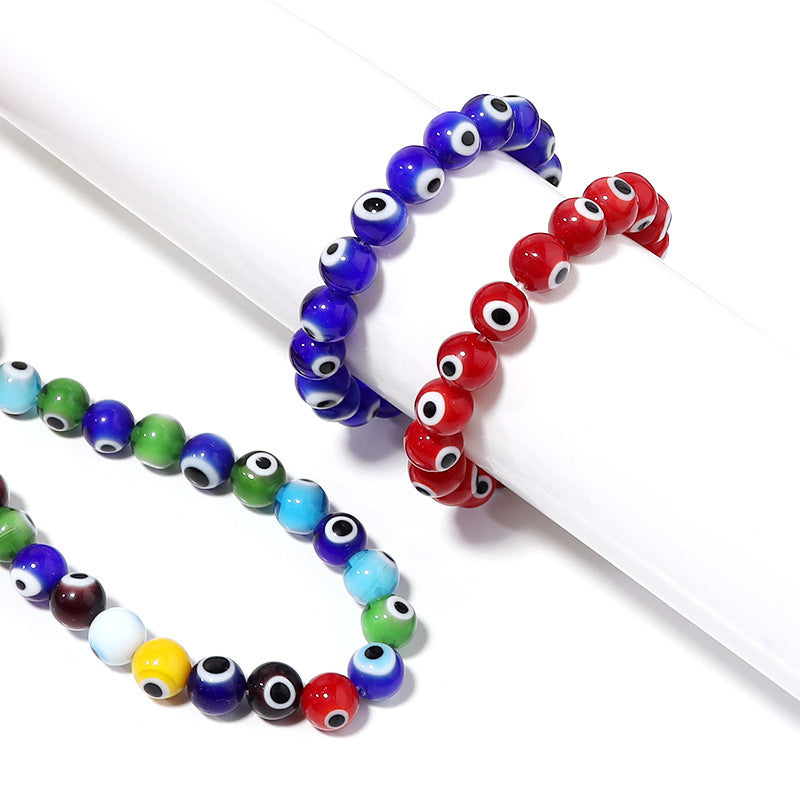 Lampwork Millefiori Evil Eye Glass Beads 4mm Antique Style 90pcs 5