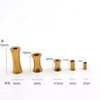 Brass Bamboo Tube Metal Beads 2-6mm Smooth Polished 100pcs 2