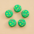 Baking Painted Flat Acrylic Beads 18mm Christmas Series 10pcs 6
