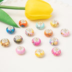 Resin Spacer Beads 14mm Ink Painting Large Hole 50pcs 4