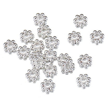 Brass Flower Spacer Beads 4-6mm Tiny Snow Design 50pcs 8