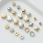 Acrylic Metallic Spacer Beads Gold and Silver 50pcs