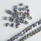 Electroplated Butterfly Glass Beads 8mm Iridescent Gold Purple Crystal 50pcs 8
