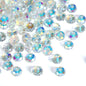 Electroplated Faceted Glass Beads 4-10mm Aurora AB Double-Sided Colors 11