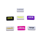 Rectangle Acrylic Tube Beads 8x15mm Colorful Word Letters 1100pcs 3