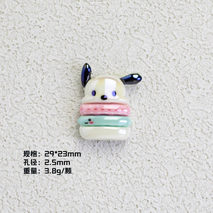 Sanrio Series Burger Resin Beads Glossy Pastel Colors 20pcs 8