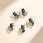 Enchanted Tulip Rhinestone Beads 20mm Alloy Floral Pave 5pcs 3