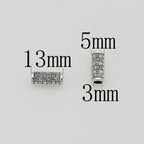 Tube Metal Beads 13mm Tibetan Imitation Braided Pattern Alloy 1pc 6