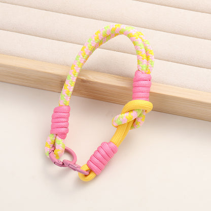 Patterned Macrame Dual Ring Phone Charm Polyester 33cm 2pcs 12