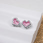 Silver Pixel Heart and Star Acrylic Beads 11mm Mixed Shapes 50pcs 6