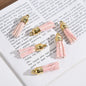 Glitter Mini PU Leather Tassels with Gold Caps 36mm 50pcs 10