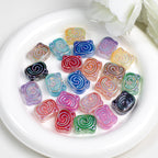 Spiral Pattern Bear Resin Beads 20mm Multicolor Translucent 10pcs 4