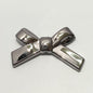 UV Plating Cross Shaped Bow Acrylic Beads 20mm 60pcs 8