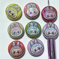 Plating Flat Bunny Acrylic Beads 25mm Double-Sided Printed 50pcs 4