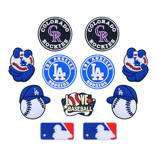 Silicone Focal Beads LA Baseball Cap Holding Ball 20pcs