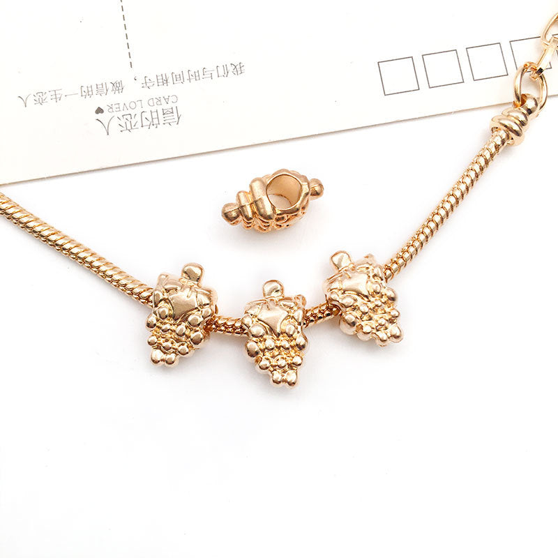 Large Hole Metal Beads Antique KC Gold Alloy Symbols 30pcs 12