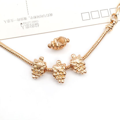 Large Hole Metal Beads Antique KC Gold Alloy Symbols 30pcs 12