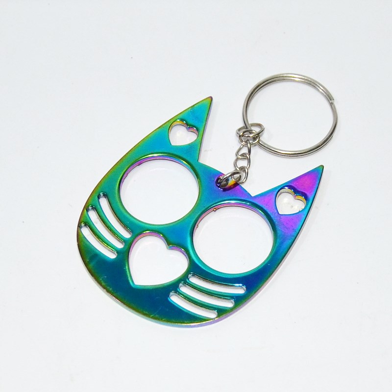 Cat Ear Self Defense Keychain Zinc Alloy 7cm 2pcs 18