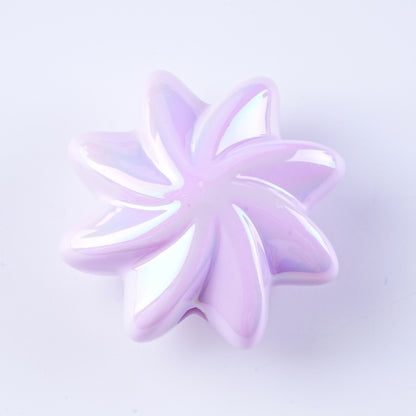 Plating Whirlwind Cookie Acrylic Beads 20mm 27mm Solid Colors 50pcs 11