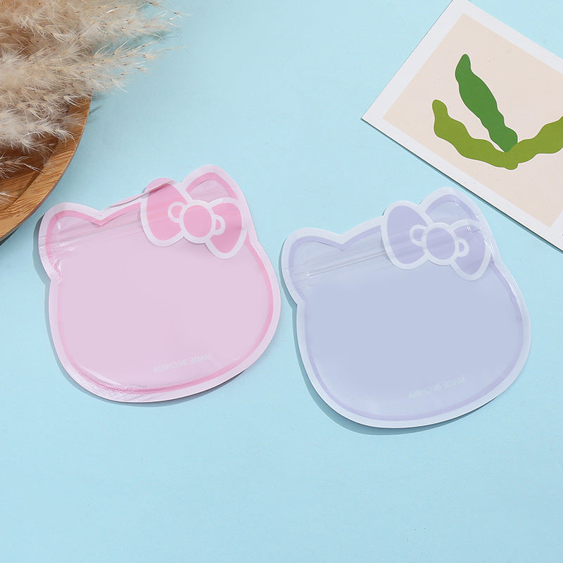 Hello Kitty Head Shaped Ziplock Bags PTE Plastic 13x13cm 100pcs 3