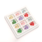 Christmas Tree Transparent Glass Beads 15x16mm Colorful Ornaments 10pcs 4