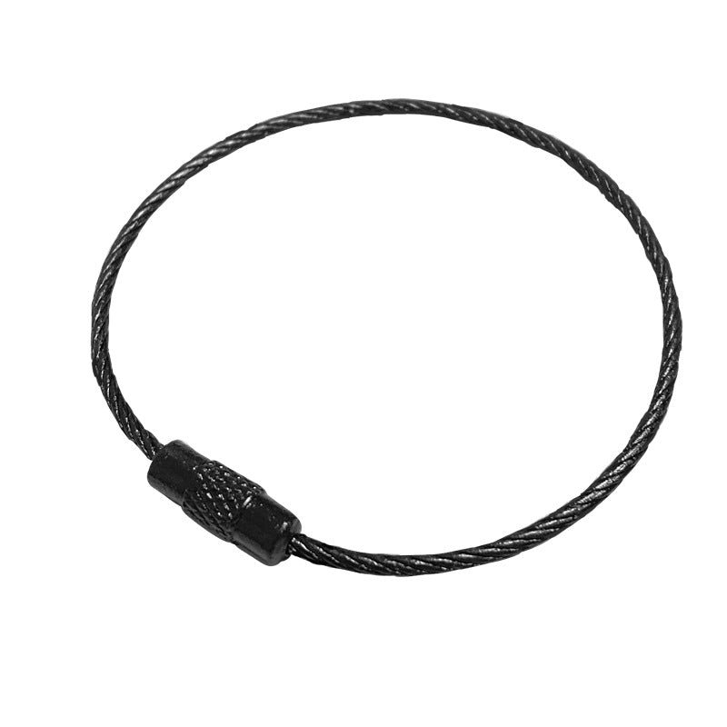 Spray Painted Steel Cable Keyrings Colorful Flexible Durable 20pcs 10