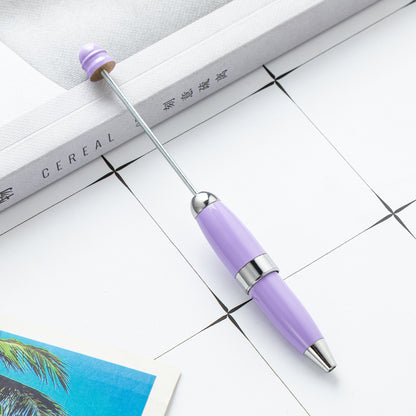 Beadable Pen Keychain Portable Metal Ballpoint Colorful Compact 14