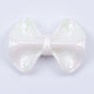 Plated Fat Bow Acrylic Beads 24mm Solid Glossy Color 100pcs 16