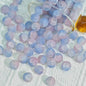 Frosted Round Glass Beads 6mm Colorful Speckled Matte Finish 50pcs 30