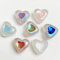 Glow Heart Acrylic Beads 15mm Two-Color Glow In The Dark 50pcs 20