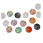 Gradient Sunflower Glass Beads 15mm Glossy Translucent Petals 25pcs 5