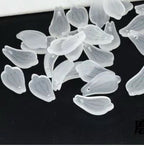 Czech Frosted Jasmine Glass Beads 10x19mm Frosted White 100pcs 3