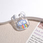 Transparent Handbag Acrylic Beads 25mm Cartoon Pattern Printed 10pcs 8