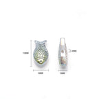 Electroplated Transparent Fish Glass Beads 8x15mm 30pcs 2