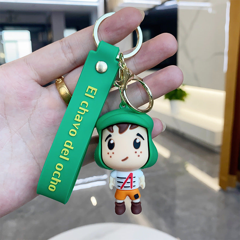 Soft Rubber Hero Cartoon Keychain Bright Matte Colors 6