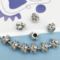Christmas Series Large Hole Metal Beads Silver Tone Zinc Alloy 1pc 18