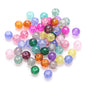 Crackle Round Glass Beads 8mm Monochrome Translucent 200pcs 21