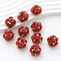 Embellished Flower Cluster Clay Beads 20mm Gradient Rose 10pcs 46